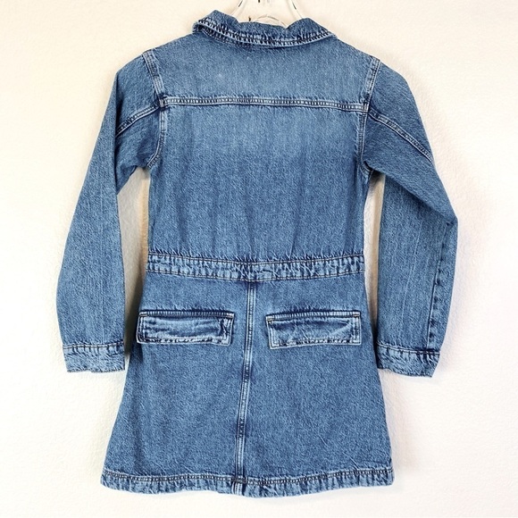 Zara Stonewash Denim Jean Dress Size 11-12yrs - Picture 4 of 7